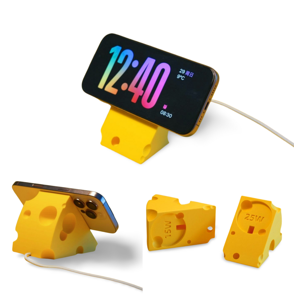 3D Printed Cheese iPhone Stand for MagSafe Charger