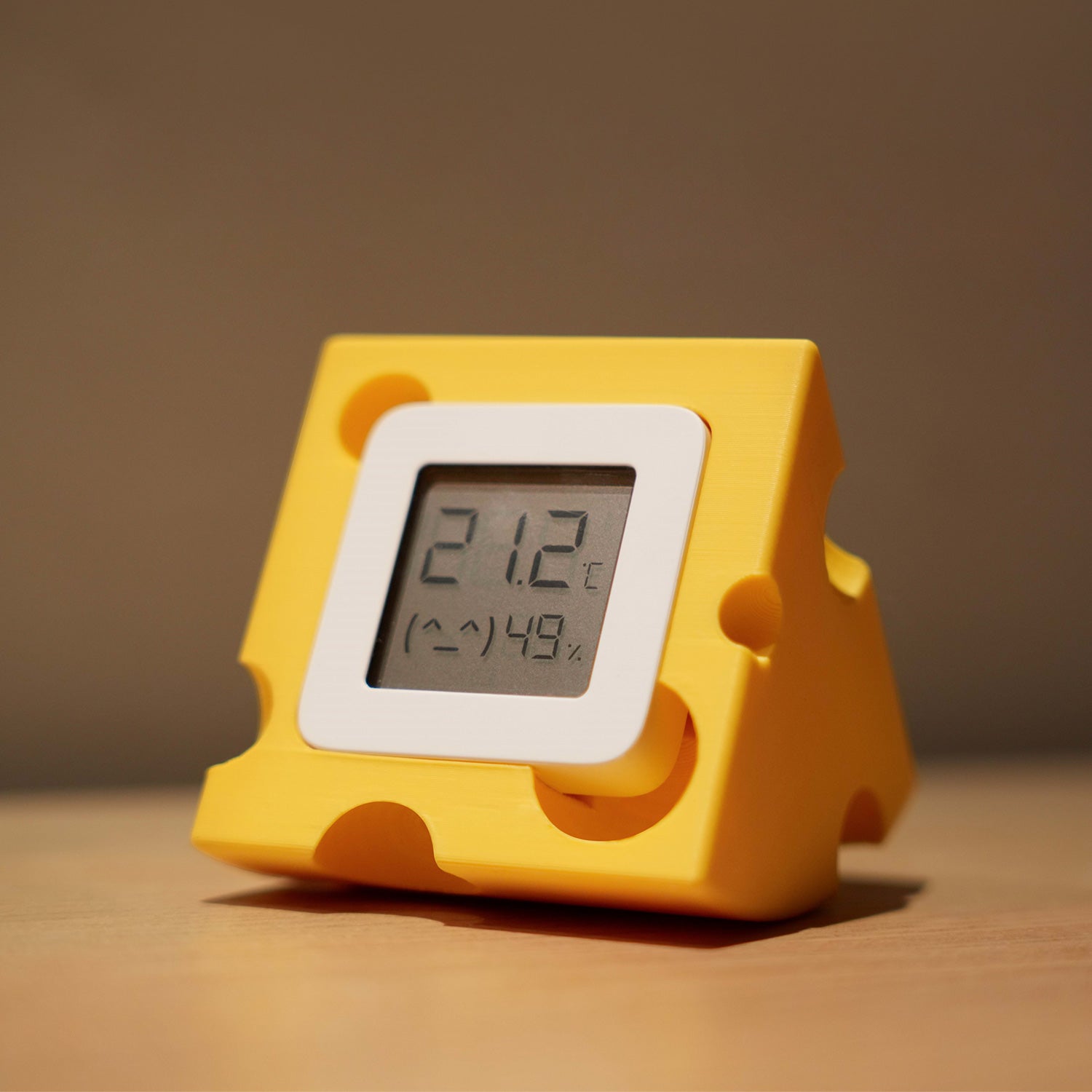 3D Printed Cheese Shell Stand for Xiaomi Thermometer and Hygrometer