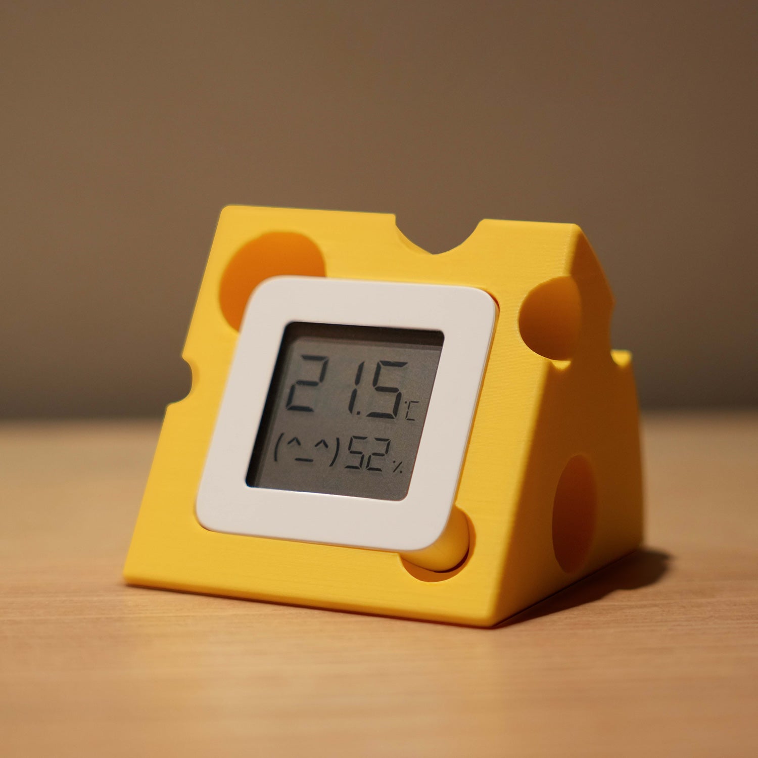 3D Printed Cheese Shell Stand for Xiaomi Thermometer and Hygrometer