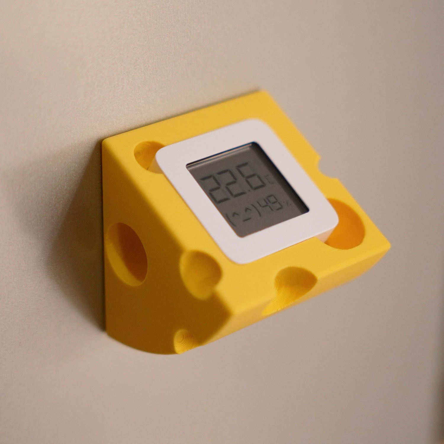 3D Printed Cheese Shell Stand for Xiaomi Thermometer and Hygrometer